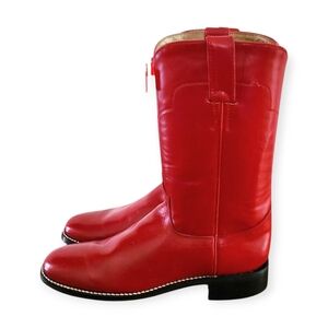 NWT Vintage TONY LAMA Red Cowgirl Roper Boots